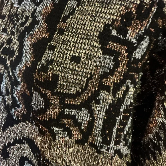 Vtg 80s sparkly geometric oversized sweater - Picture 9 of 12